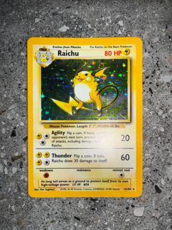 Pokemon TCG Cards Raichu 14/102 Base Set Holo Rare - Image 4