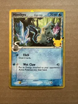 Pokemon Card Mimikyu SWSH136 Delta Species 25th Celebrations Black Star Promo - Image 1