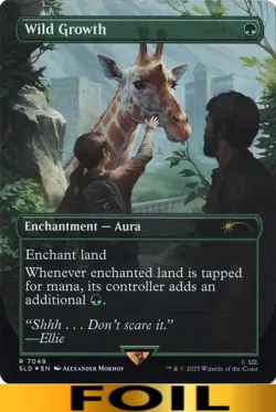 1x - Wild Growth - FOIL BORDERLESS #7049 - Secret Lair: Playstation - NM MTG - Image 1