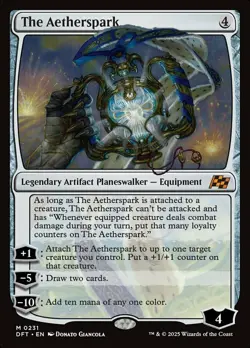 Light Play, English MTG Regular The Aetherspark Aetherdrift Magic the Gathering - Image 1