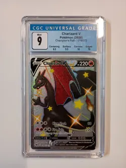 2020 Charizard V Champion's Path Secret 079/073 Pokemon TCG CGC 9 Mint - Image 1