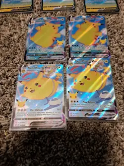 Pokemon Celebrations Pikachu Surfing And Pikachu Flying VMAX + V Lot Of 11 - Image 2
