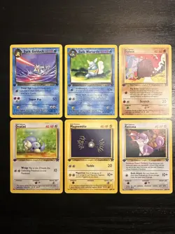 Team Rocket 1st Edition Lot Dark Wartortle & More Pokemon TCG - LP+ - Image 1