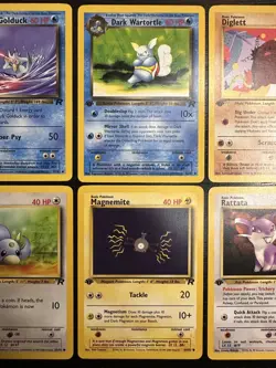 Team Rocket 1st Edition Lot Dark Wartortle & More Pokemon TCG - LP+ - Image 3