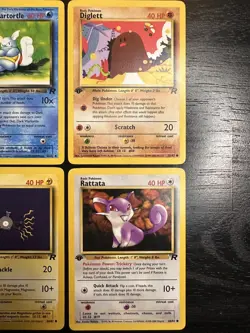 Team Rocket 1st Edition Lot Dark Wartortle & More Pokemon TCG - LP+ - Image 4