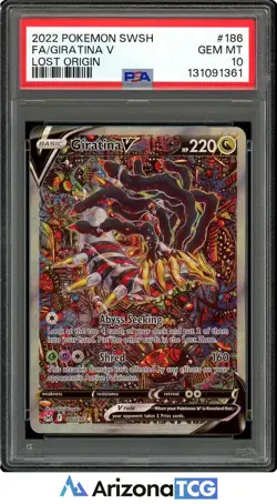 Pokemon 2022 Giratina V 186/196 Alt Art Lost Origin GEM MINT PSA 10 - Image 1