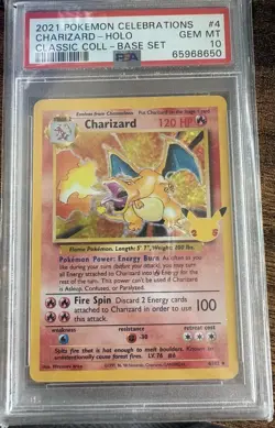 Pokemon Charizard Celebrations Classic Coll. Base Set Holo Rare #4 PSA 10 - Image 2
