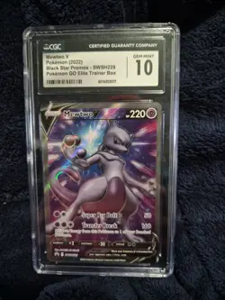 MEWTWO V Black Star Promo Holo #SWSH229 CGC 10 Gem Mint Pokemon TCG - Image 1