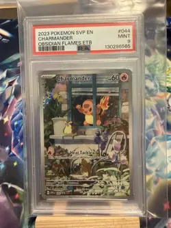 2023 POKEMON OBSIDIAN FLAMES ETB PROMO #044 CHARMANDER PSA 9 - Image 1