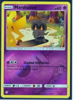 2019 POKEMON MARSHADOW 103/236 COSMIC ECLIPSE - RARE - REVERSE HOLO NM (M2) - Image 1