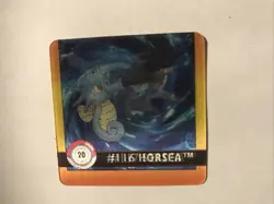 Horsea Seadra Artbox Pokemon Action Flipz Premier Edition #20 1999 - Image 2