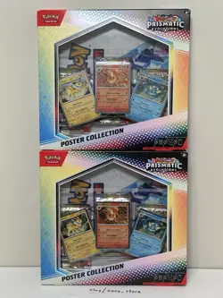 Pokemon TCG Scarlet & Violet Prismatic Evolutions Poster Collection Box Lot Of 2 - Image 1