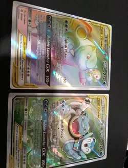 2 Pokemon TCG Blastoise & Piplup Gx Jumbo Cards - Image 1