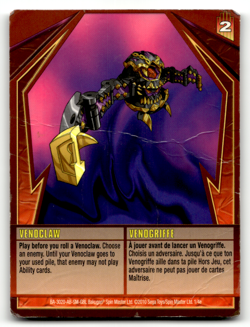 Bakugan Card - Venoclaw 1/4e - Gundalian Invaders - Image 1
