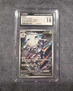 Steelix Mega Evolution Illustration Rare Pokemon Card #150 CGC Gem Mint 10 - Image 1