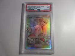 PSA 9 Professor Oak's Setup Full Art Cosmic Eclipse Pokemon Card B - Image 1