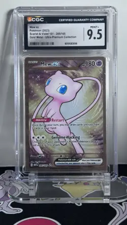 CGC 9.5 Mew Ex 205/165 Gold METAL 151 UPC PROMO Pokemon Card - Image 1