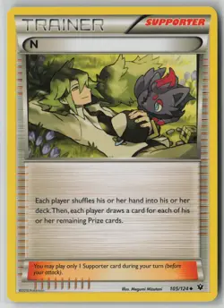 N 105/124 Pokemon TCG XY Fates Collide Uncommon Near Mint Card (NM) 1 - Image 1