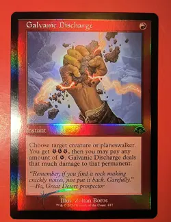 MAGIC, MTG: *GALVANIC DISCHARGE, MH3/#417/ NM / COMMON/FOIL, RETRO FRAME - Image 1