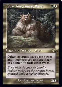 Kudo, King Among Bears (Retro Frame) Modern Horizons 3 - Magic MTG NM - Image 1