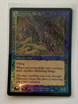 1998 Magic Gathering Urza's Saga #158 Skittering Skirge Arena League Promo Foil - Image 1