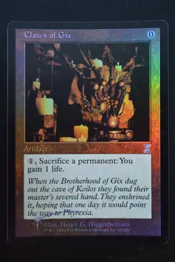 Magic The Gathering MTG CLAWS OF GIX FOIL Time Spiral LP Lightly Played - Image 1