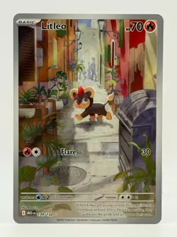 2025 Near Mint Pokemon Litleo IR 139/132 Me01: Mega Evolution NM Illustration - Image 1