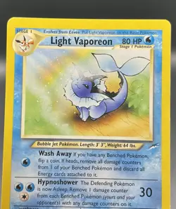 Light Vaporeon 52/105 Neo Destiny (2002) Uncommon Vintage WOTC Pokemon MP - Image 3