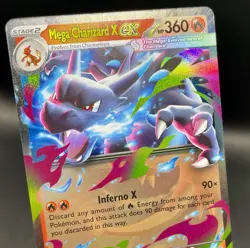 Mega Charizard X ex 013/094 Phantasmal Flames Double Rare Holo Pokemon TCG NM/M - Image 3