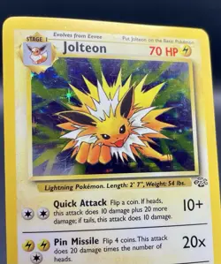 Jolteon 4/64 Jungle Set Unlimited (1999) Holo Rare Vintage WOTC Pokemon TCG - Image 5