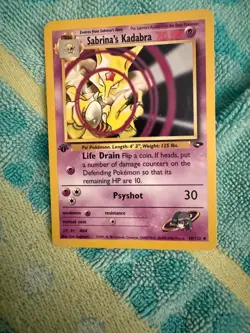 2000 Pokemon Gym Challenge 1st Edition Sabrina's Kadabra #58/132 NM - Image 1