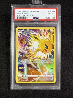 Pokemon Sword & Shield Brilliant Stars Jolteon Trainer Gallery TG04/TG30 PSA 10 - Image 1