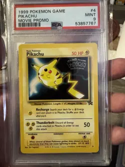 1999 Pokemon Pikachu Movie Promo Black Star PSA 9 - Image 1