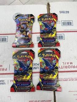 Pokemon TCG Mega Evolution Phantasmal Flames 4x Sleeved Booster Pack Set NEW - Image 1