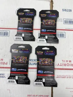 Pokemon TCG Mega Evolution Phantasmal Flames 4x Sleeved Booster Pack Set NEW - Image 3