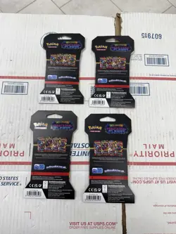 Pokemon TCG Mega Evolution Phantasmal Flames 4x Sleeved Booster Pack Set NEW - Image 4