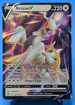 Arceus V 122/172 Pokemon TCG 2022 Ultra Rare Holo Brilliant Stars Near Mint - Image 1