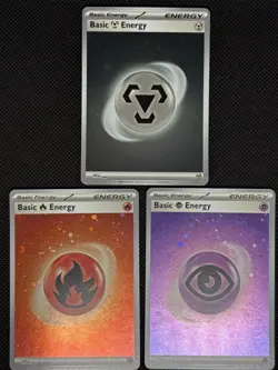Pokemon TCG ENERGY Lot x3 Cosmos Holo SV 151 Swirls - Image 1