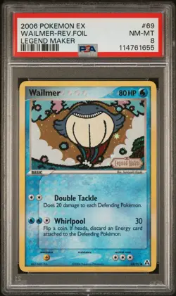 2006 POKEMON EX LEGEND MAKER WAILMER #69 REVERSE PSA 8 NM #114761655 - Image 1