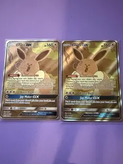 Pokemon TCG Eevee GX SM233 Full Art Black Star (set of 2) - Image 1