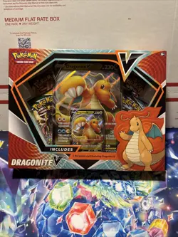 Pokemon TCG - Dragonite V Box Factory Sealed New - Includes Evolving Skies - Image 1
