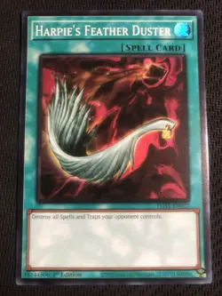 Harpie's Feather Duster EGS1-EN022 Super Rare NM 1st Edition Yugioh - Image 1