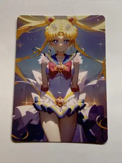 Sailor Moon Girl Sexy ACG Waifu Card Holo Anime Yugioh Art Doujin Cute Crystal - Image 2