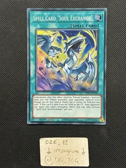 Yugioh - Spell Card “Soul Exchange” - INFO-EN100 - Super Rare - 1st Ed - M/NM - Image 1