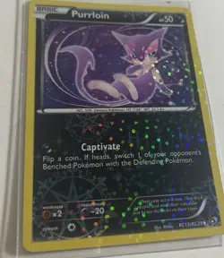 Pokemon TCG Purrloin Legendary Treasures Uncommon Card RC13/RC25 Radiant Holo - Image 1