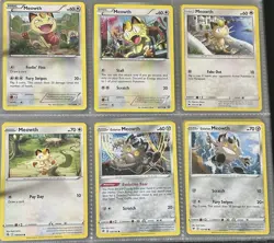 Pokemon TCG Meowth 6 Card Lot - Image 1