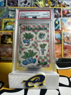 PSA 10 Pokemon Card Oddish #07 Japanese Stitch Touch Bandai Sealdass 1998 - Image 1