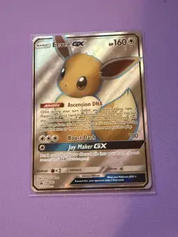 Pokemon Eevee GX TCG Full Art Holo Rare Black Star Promo Card SM242 - Image 1
