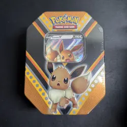 Nintendo Pokemon V Powers Tin Trading Card Game Eevee V - Eevee Tin 820650807794 - Image 1