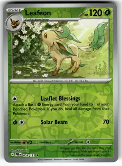 Leafeon 005/131 SV: Prismatic Evolutions NM Pokemon Card TCG - Image 1
